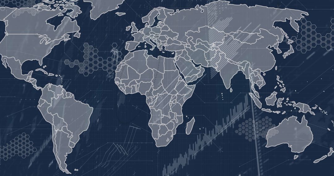 Global Data Processing and Financial Analytics Concept