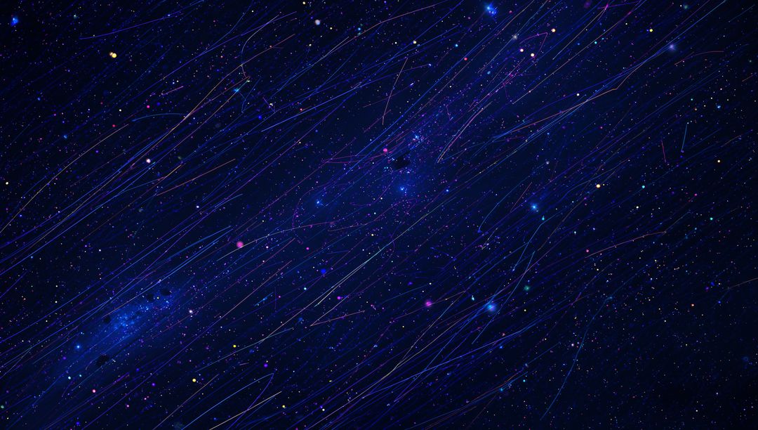 Abstract Star Trails and Cosmic Patterns in Deep Night Sky