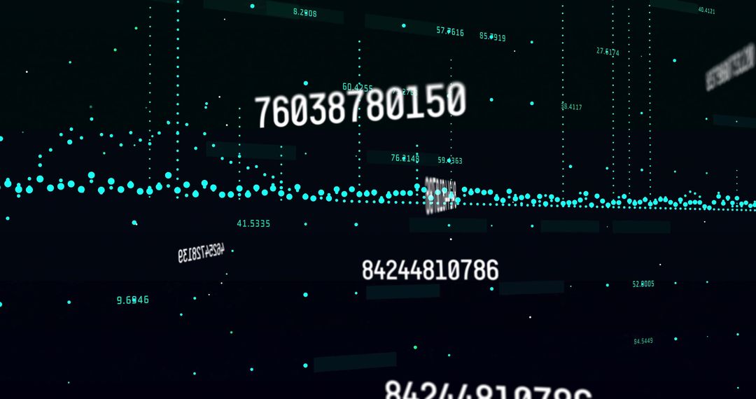Futuristic Streaming Waveform with Numeric Overlays