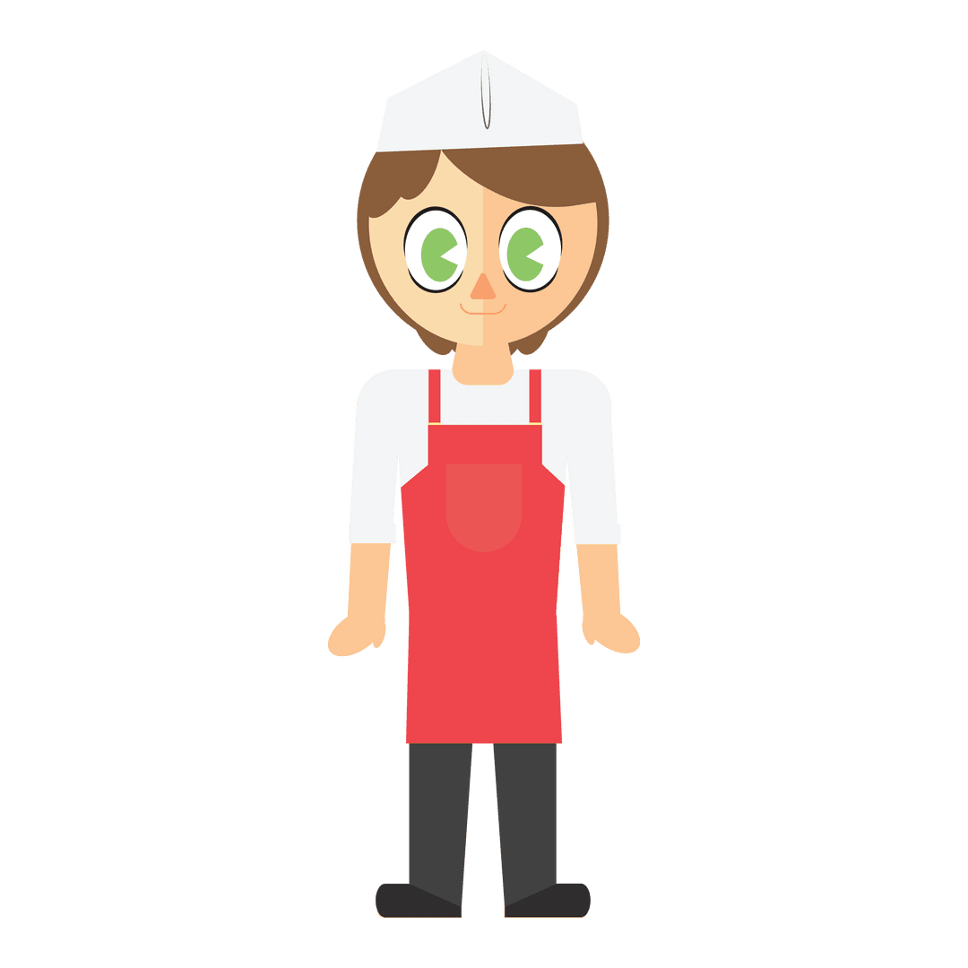 Transparent Illustration of Charming Male Chef Character