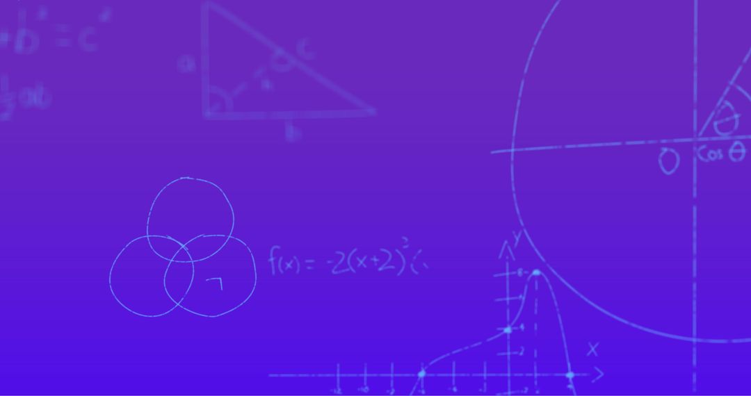 Mathematical formulas on abstract gradient background