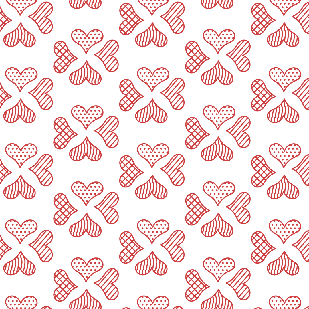 Red heart pattern on transparent surface, abstract and creative texture