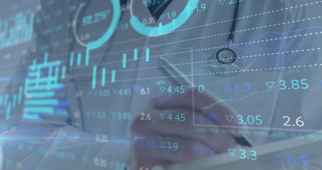 Healthcare Professional Analyzing Medical Data on Tablet