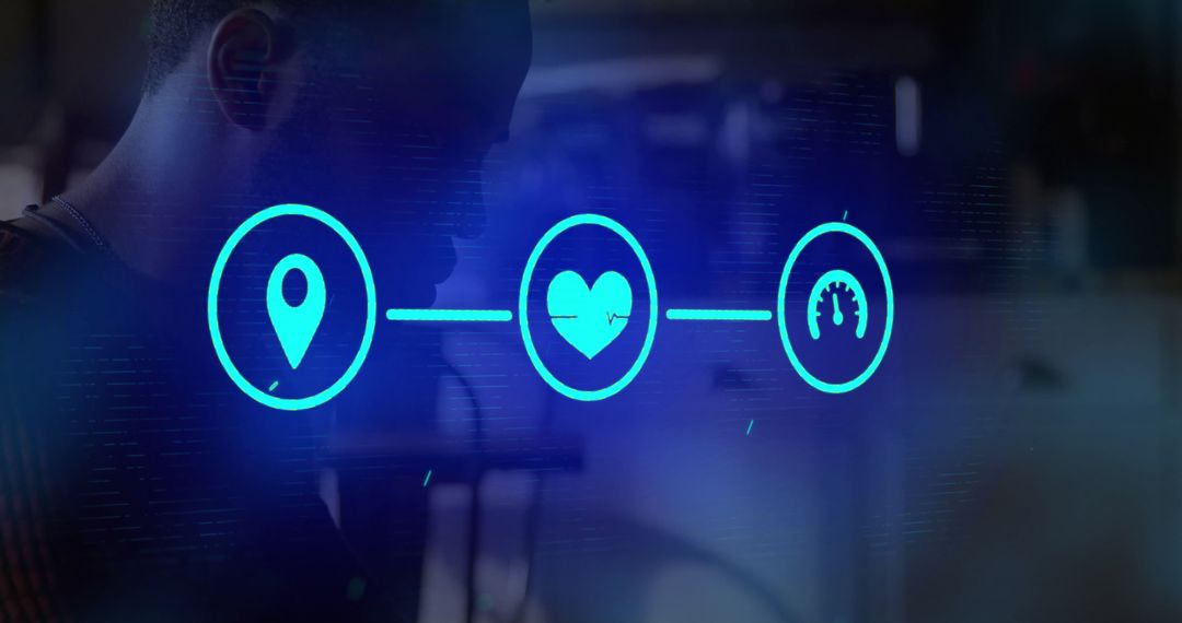 Digital Connectivity Concept with Abstract Technology Icons