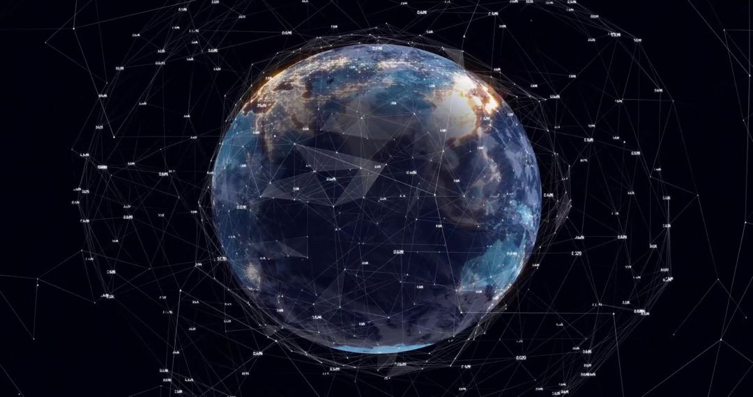 Digital Global Network Connectivity with Data Visualization