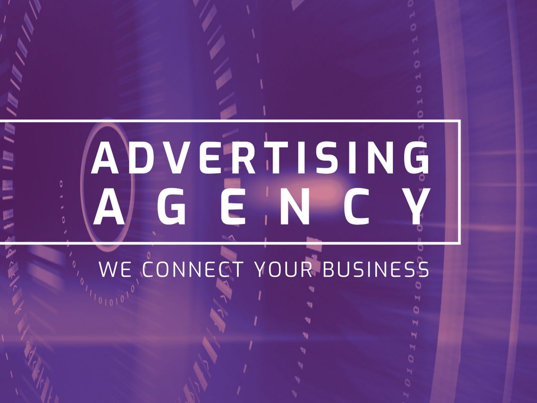 Modern Advertising Agency Design with Tech-Inspired Background
