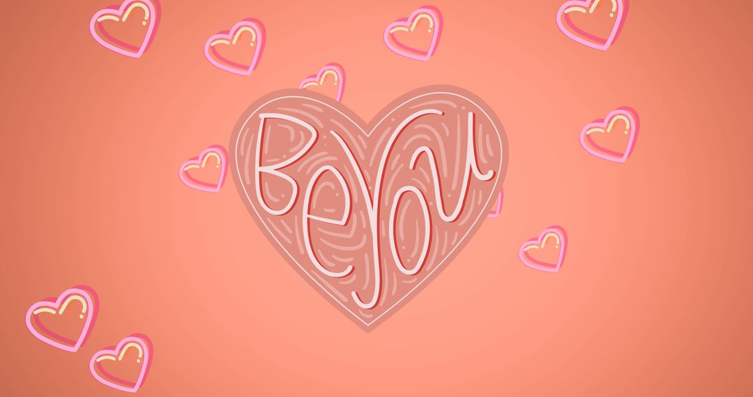 Inspirational Pink Heart Design with Motivational Message