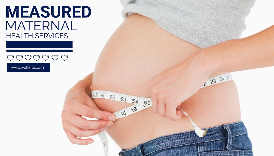 Pregnant Woman Measuring Belly for Maternal Health Monitoring
