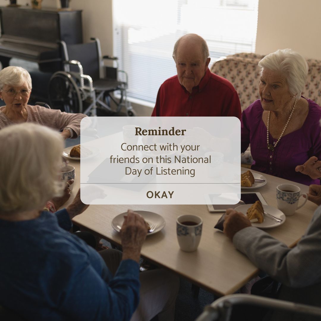 Senior Friends Sharing Meaningful Conversations Over Tea