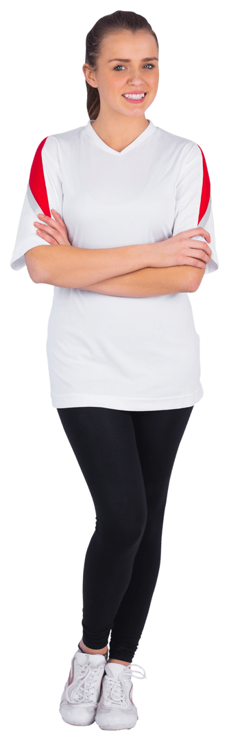 Cheerful Fan in Sports Gear with Transparent Background