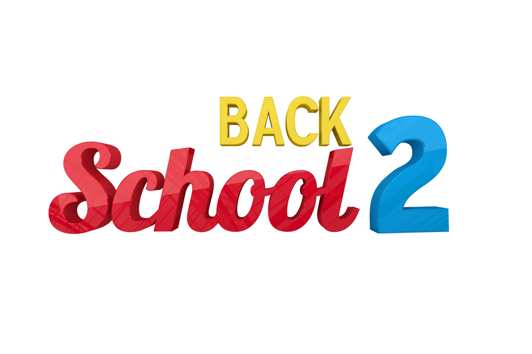 Colorful Transparent Back to School Vector Illustration