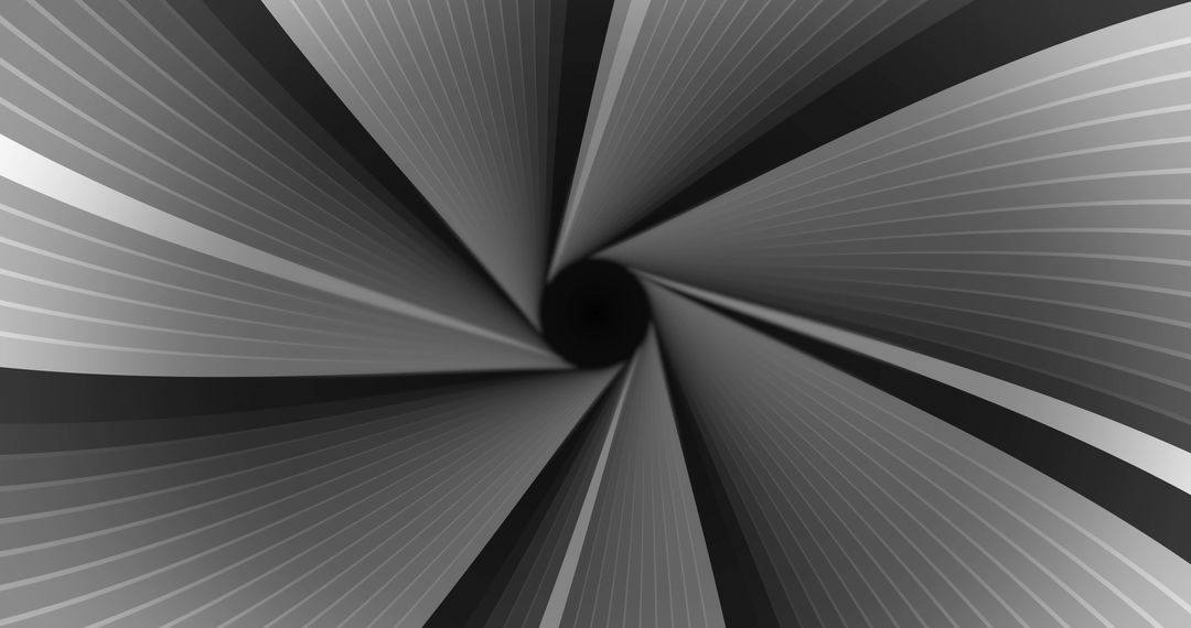 Monochrome Spinning Striped Pattern Creating Optical Illusion