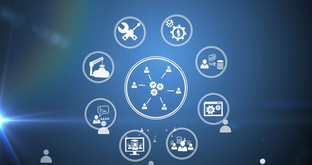 Digital Network Integration Technology Concept