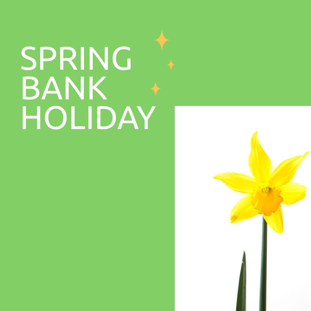 Spring Bank Holiday Celebration with Vibrant Yellow Daffodil