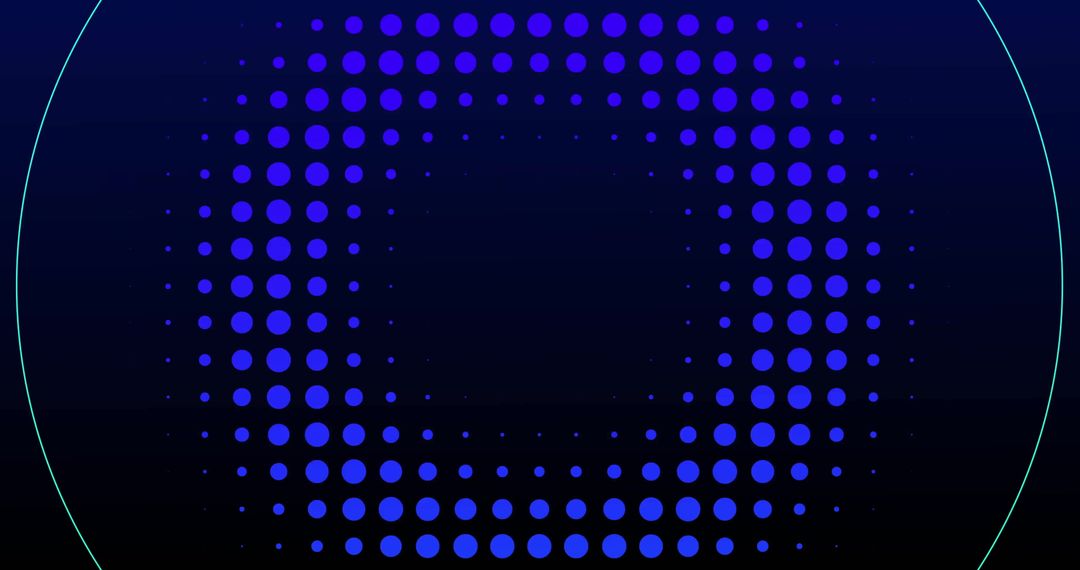 Futuristic Glowing Blue Circle on Dark Gradient