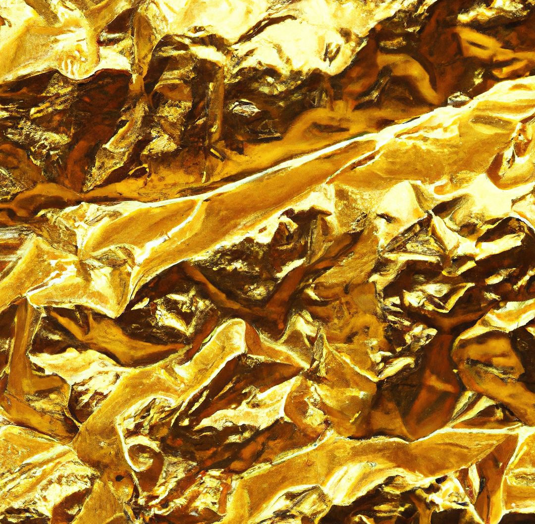 Close-Up of Shiny Folded Gold Foil Texture - Free Images, Stock Photos and Pictures on Pikwizard.com