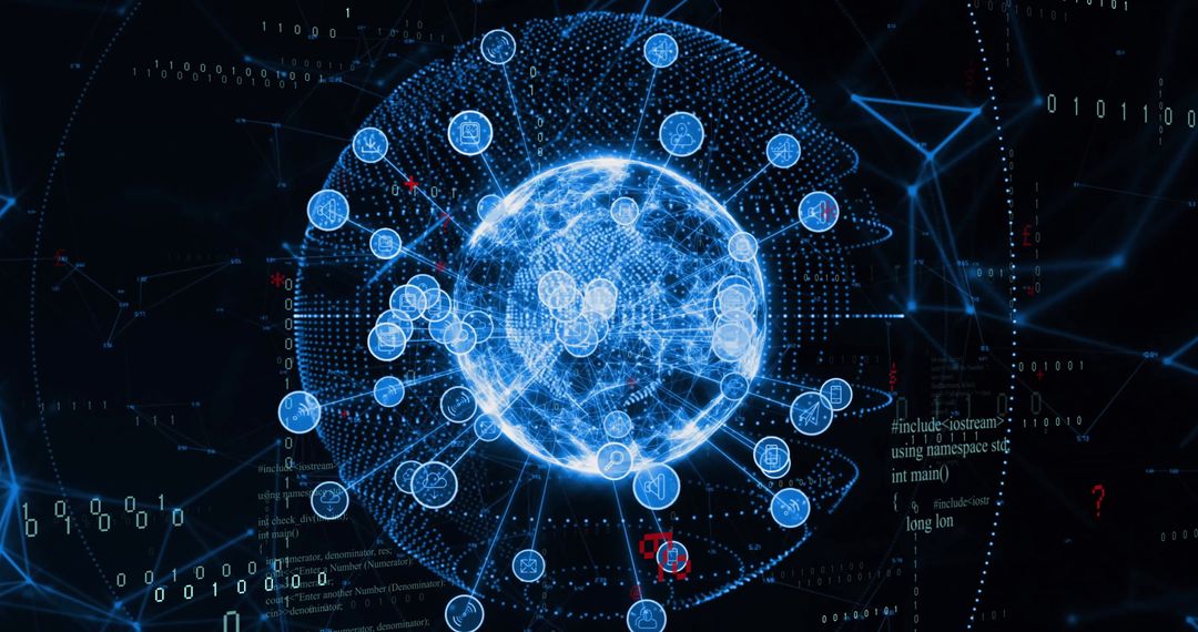 digital global connections and data processing technology - Free Images, Stock Photos and Pictures on Pikwizard.com