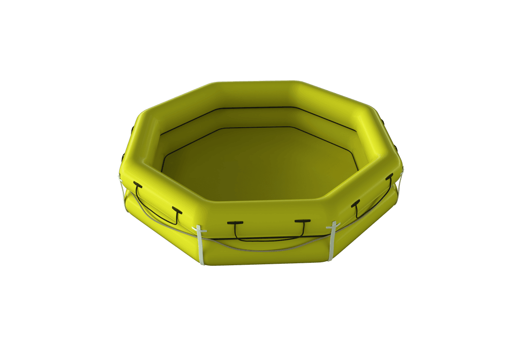 Transparent Hexagon Inflatable Wading Pool on White Background