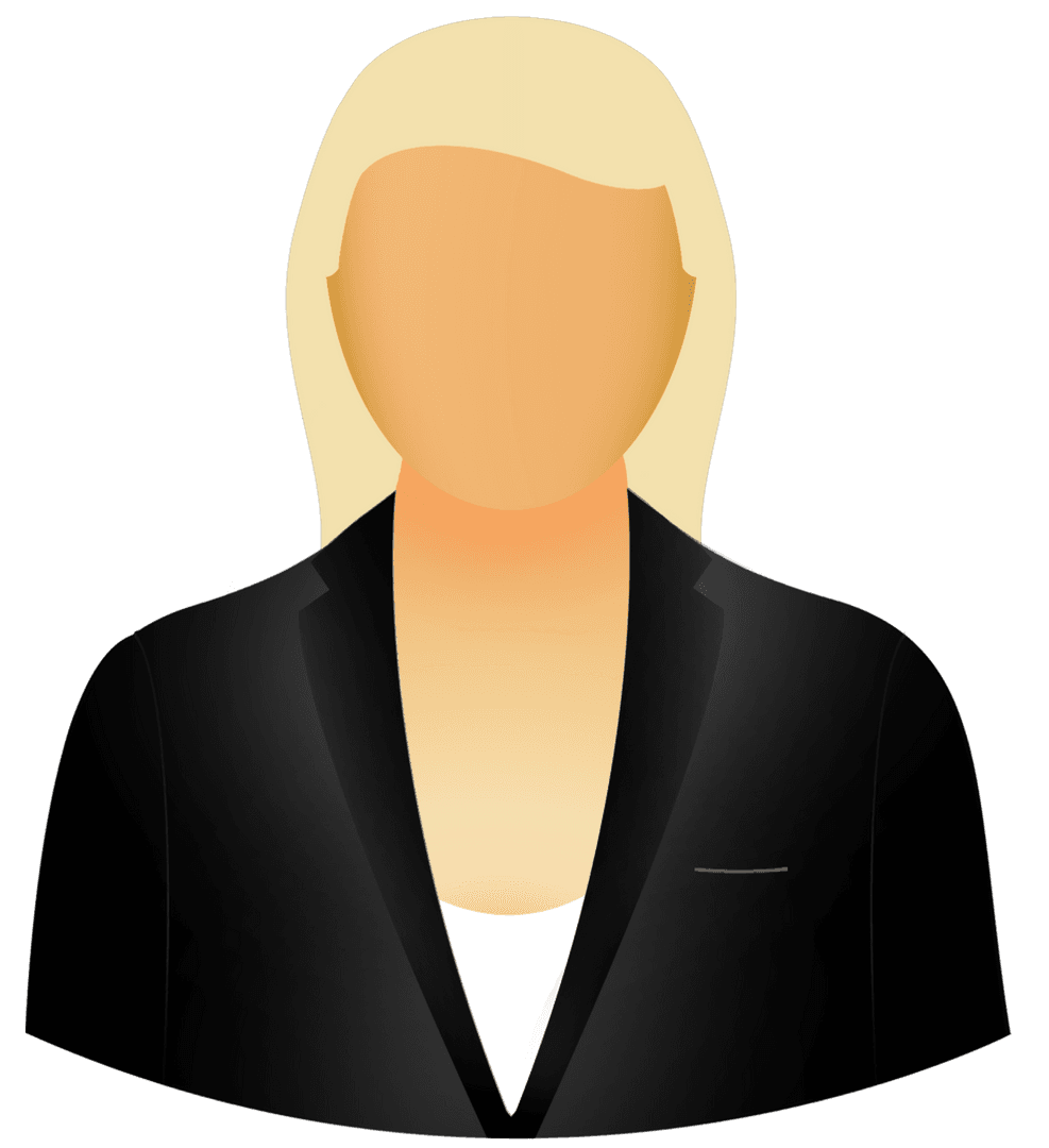 Faceless Woman Icon on Transparent Background for Abstract Designs