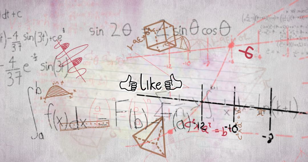 Mathematical Equations and Symbols on White Background