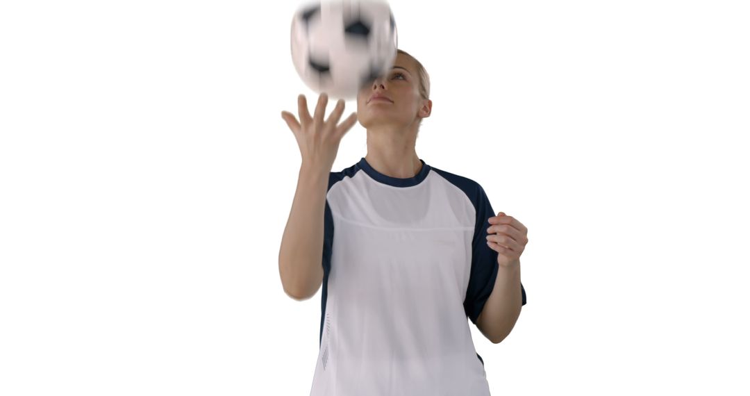 Female Soccer Player Juggling Ball - Free Images, Stock Photos and Pictures on Pikwizard.com