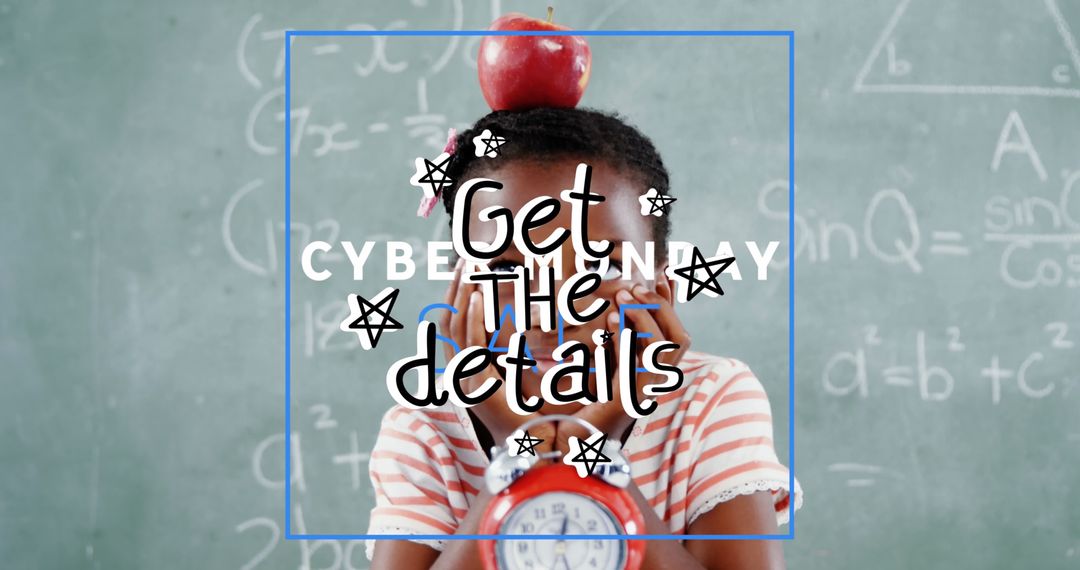 Playful Student Balancing Apple and Studying in Classroom