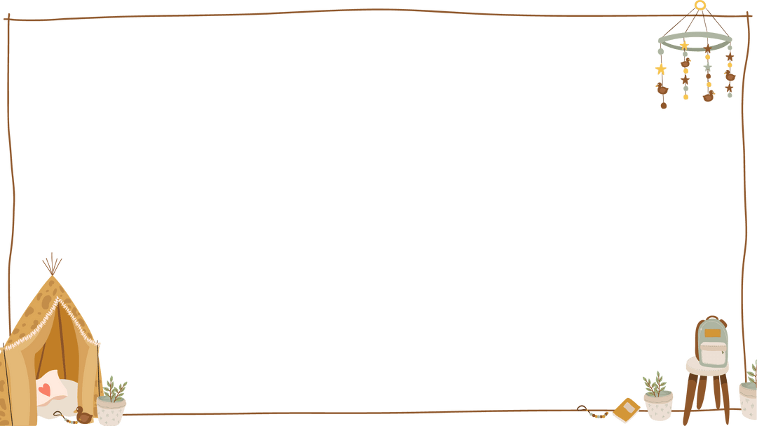 Transparent Nursery Frame with Teepee & Playful Decor