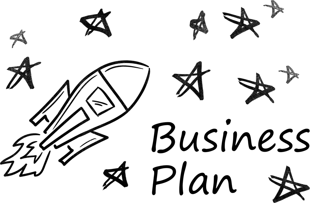 Business Plan Text with Transparent Background Illustration