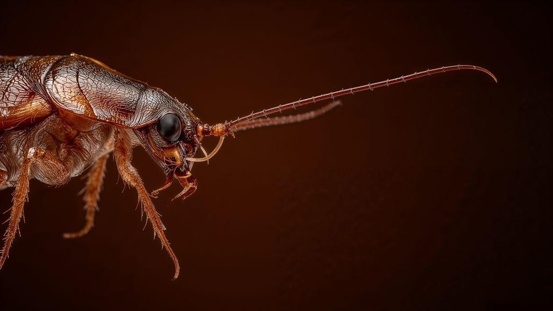 Close-Up of Brown Cockroach with Detailed Texture