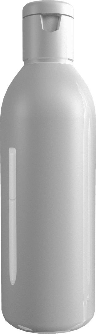 White Transparent Plastic Bottle, Streamlined Design