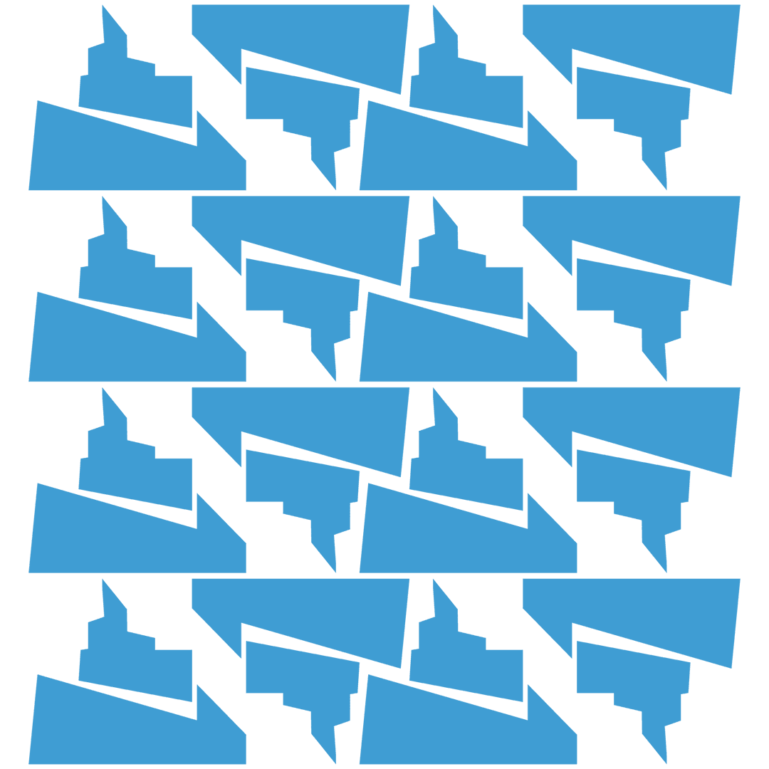 Blue Geometric Pattern on Transparent Background for Digital Design