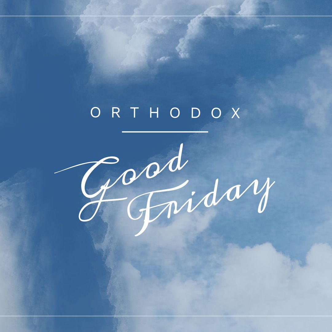 Orthodox Good Friday Clouds And Text Background