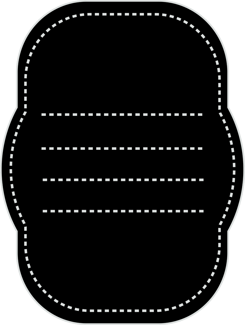 Digital Black Label with Copy Space on Transparent Background