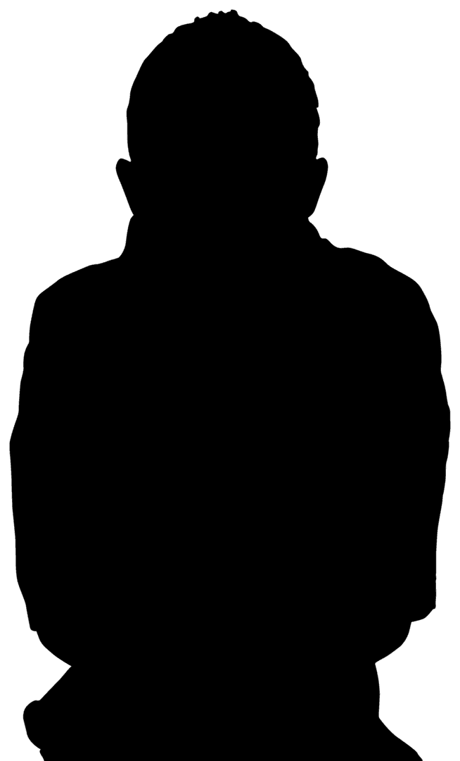 Dynamic Silhouette of Sportsman on Transparent Background