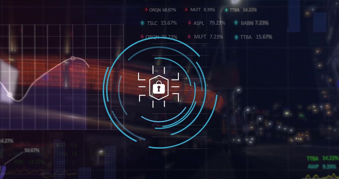 Cybersecurity and Financial Data Integration Concept