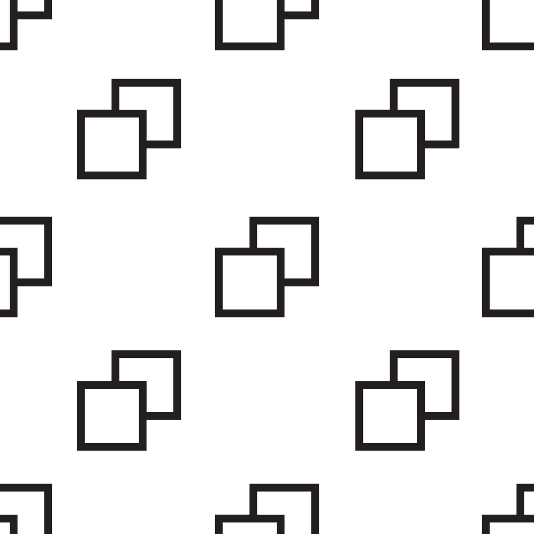 Pattern of Black Square Outlines on Transparent Background