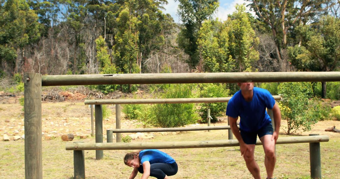 Athletes Training on Outdoor Obstacle Course - Free Images, Stock Photos and Pictures on Pikwizard.com