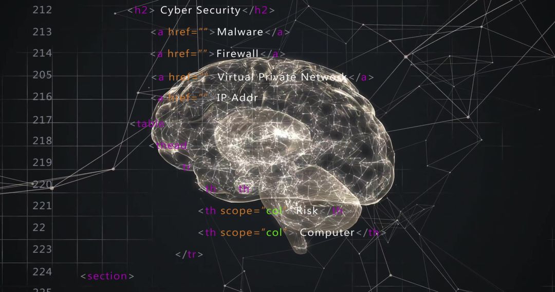 futuristic brain visualization with data processing elements - Free Images, Stock Photos and Pictures on Pikwizard.com