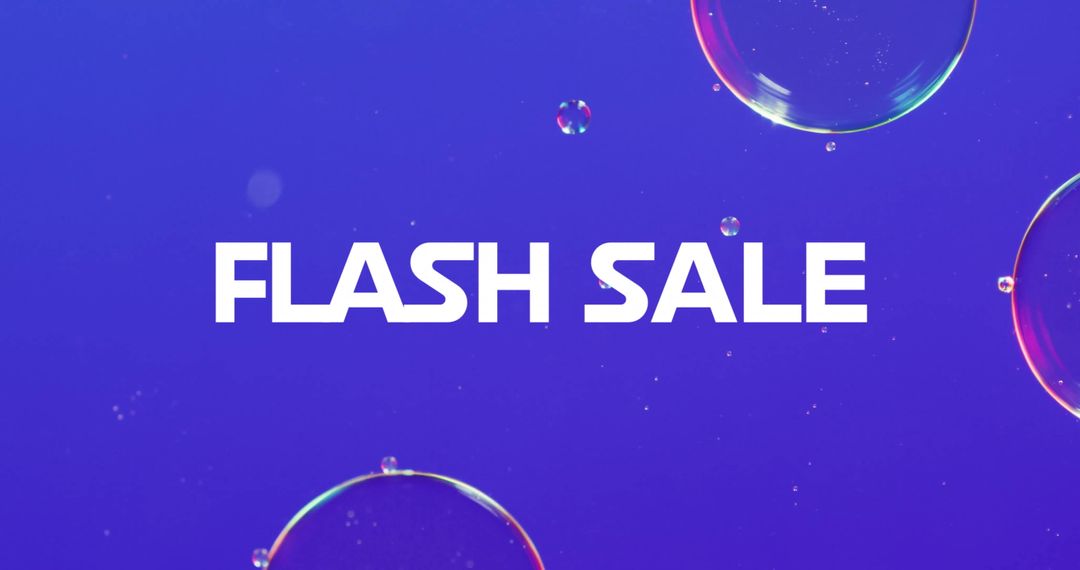 Flash Sale Announcement with Vibrant Bubble Design