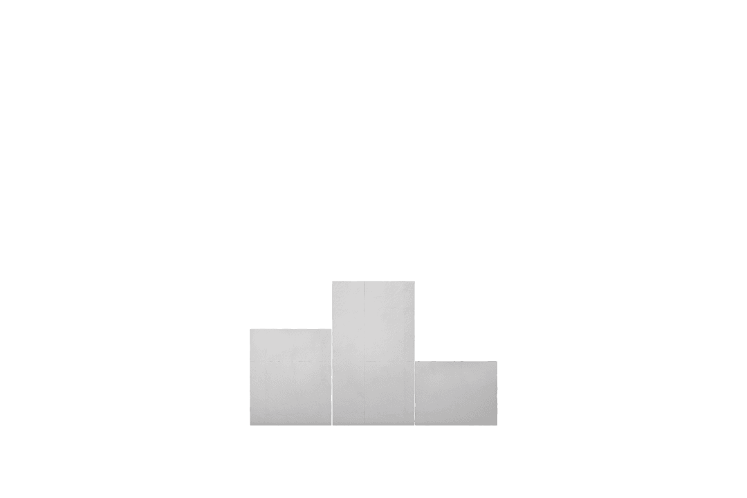 White Winner Podium Shape on Transparent Background