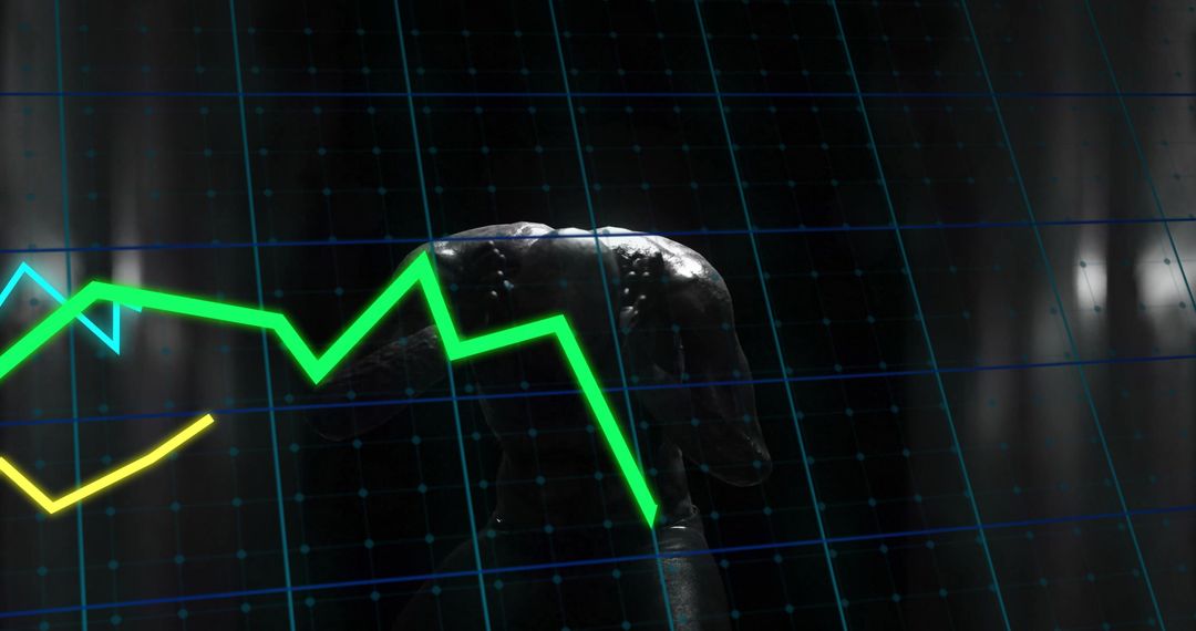 Metallic Crocodile Head Emerging on Neon Data Grid
