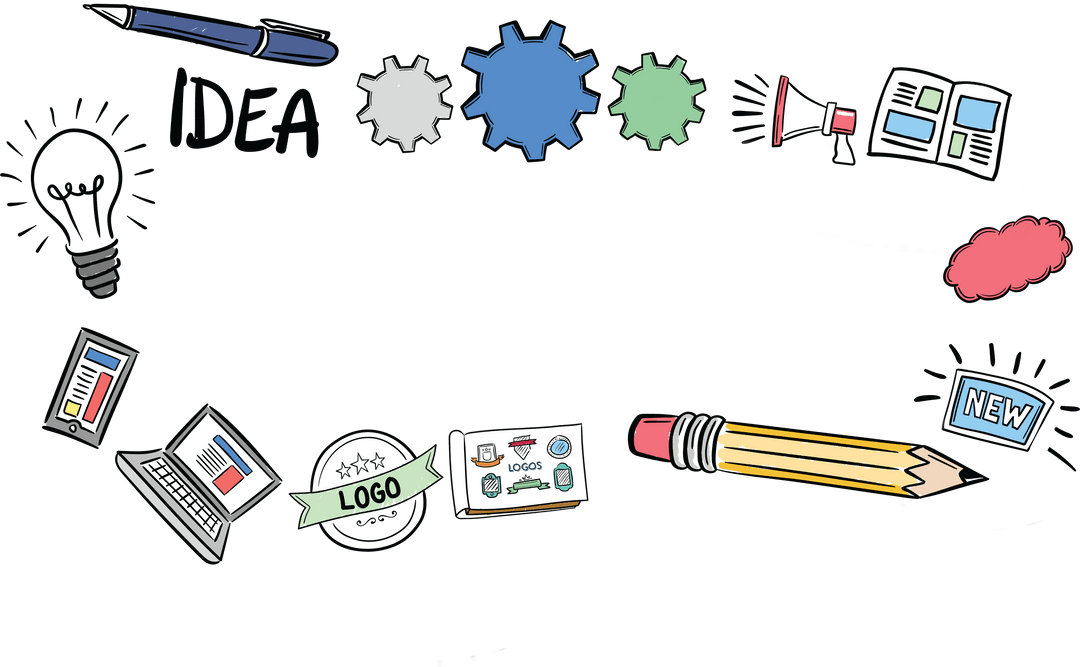 creative elements on transparent background with copy space - Download Free Stock Images Pikwizard.com