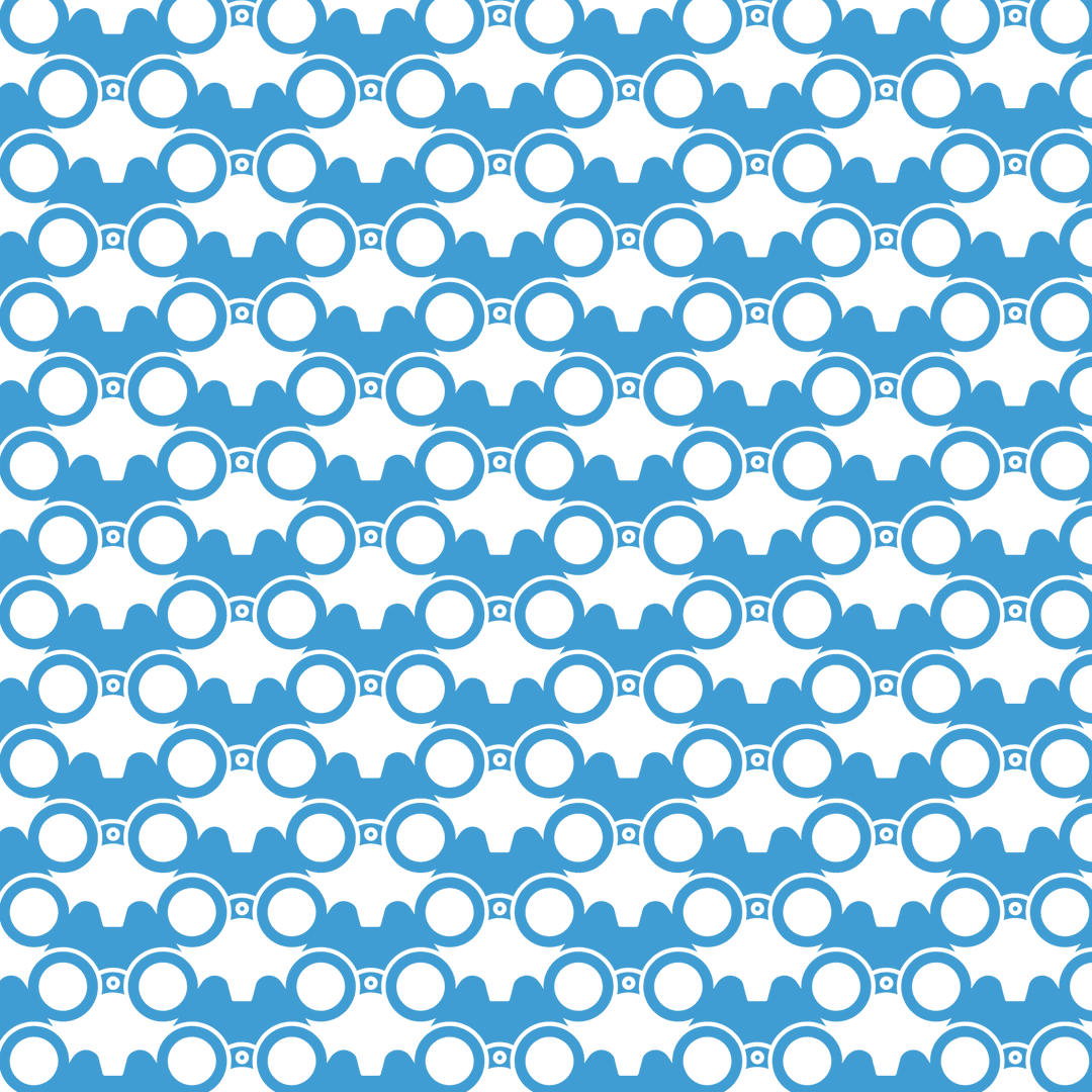 Abstract Blue Stars Pattern on Transparent Background
