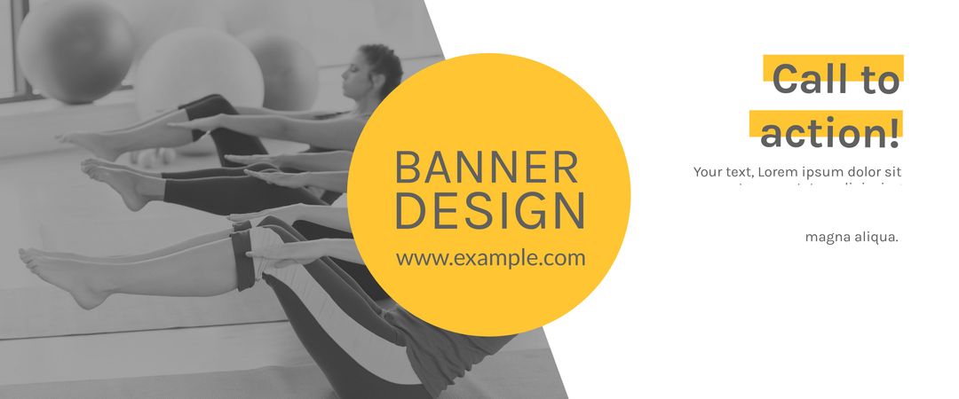 Motivational Fitness Program Banner Design with Call to Action