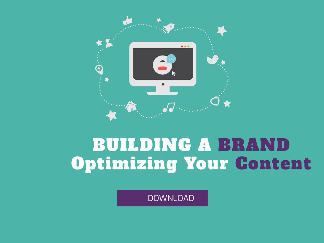 Digital Brand Building Concept with Multimedia Icons