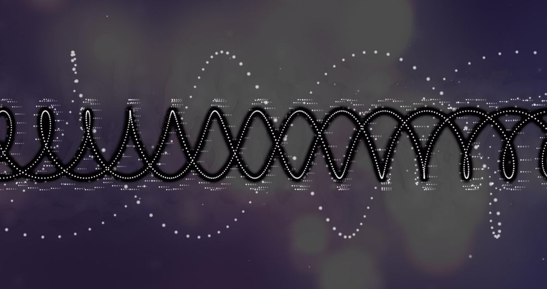 Abstract White Patterns and Spirals on Dark Background