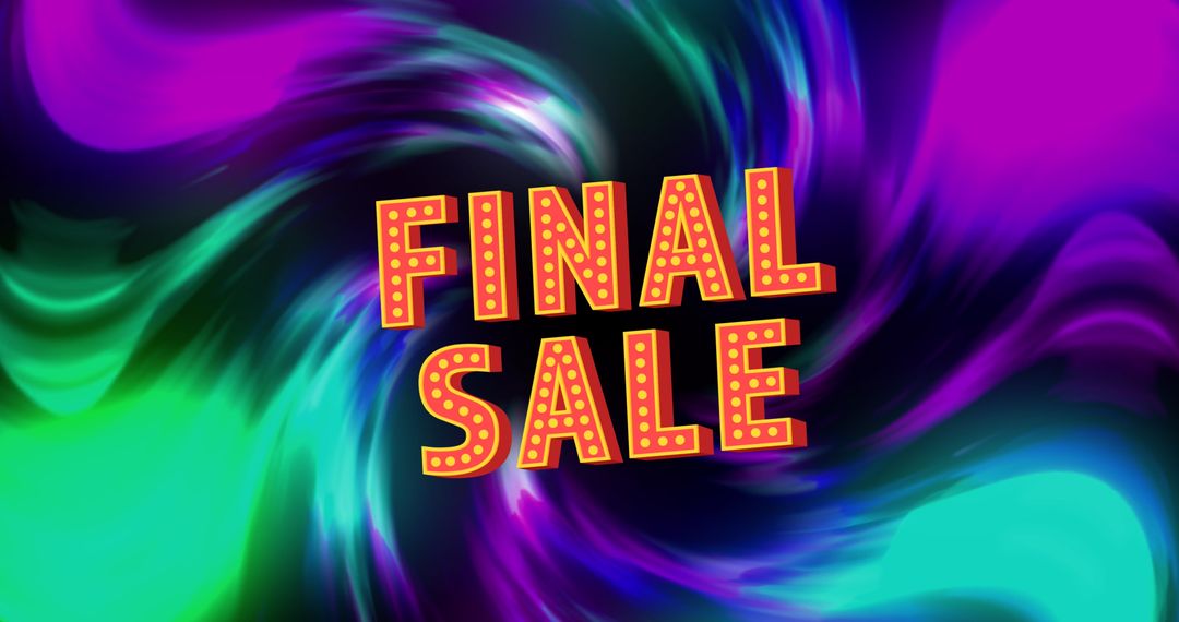 Dynamic Final Sale Text with Vibrant Light Trails