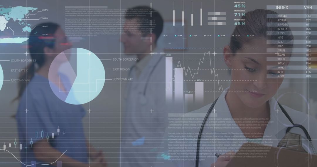 Data-Driven Healthcare Professionals Analyzing Vital Statistics