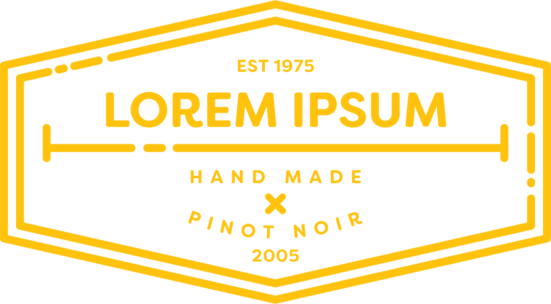 Yellow Transparent Handmade Wine Label Design