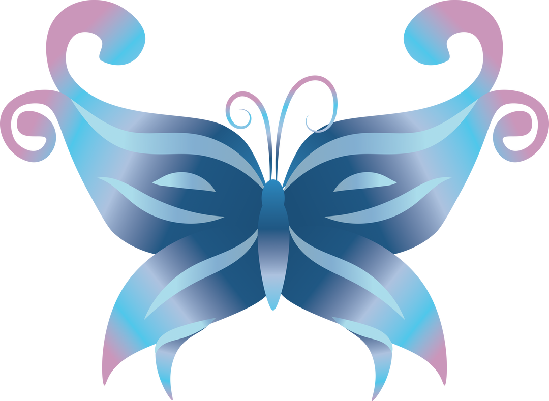 Digital Blue and Pink Butterfly Illustration on Transparent Background - Download Free Stock Images Pikwizard.com